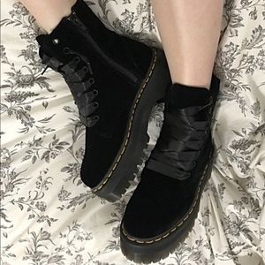 Dr. Marten Jadon velvet boots.